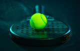 Fototapeta Sport - Padel tennis racket. Photo of a smoking padel racket after a super intense and active game.