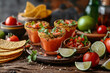 Cinco de Mayo concept - Mexican drink at holiday celebration
