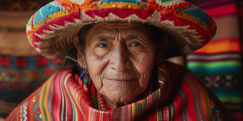 Peruvian woman in national clothes