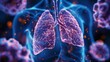 Characterized by aberrant growth, lung cancer cells evade normal regulatory mechanisms, metastasizing to distant sites and compromising pulmonary function.
