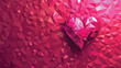 Dark Pink vector love background with heart. Paper not