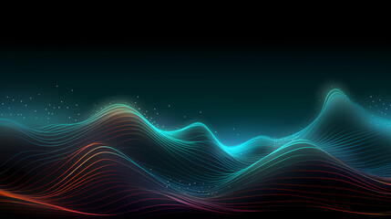 Technology-sense abstract particle lines