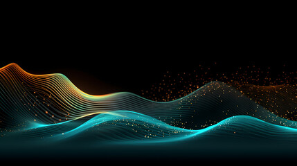 Technology-sense abstract particle lines