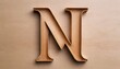 Letter N Made Of Wood