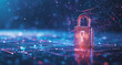 Digital Padlock Encryption on Network Background