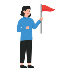 Female Match Referee Illustration


