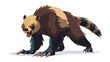 A cartoon illustration of a wolverine looking angry.