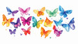 Abstract multicolored butterflies. Vector illustration