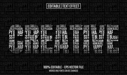 Wall Mural - creative typography editable text effect