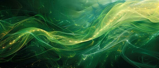 Canvas Print - Green tendrils of change, ESG abstract notion