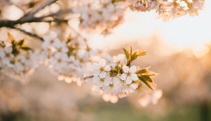 Sticker - cherry blossom in spring for background ai generated