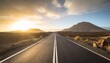 © Claudio - image related to unexplored road journeys and adventures road through the scenic landscape to the destination in lanzarote natural park