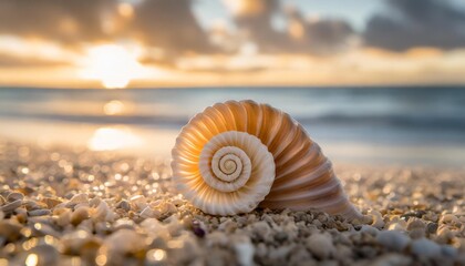 Sticker - spirals of vibrant seashell beauty