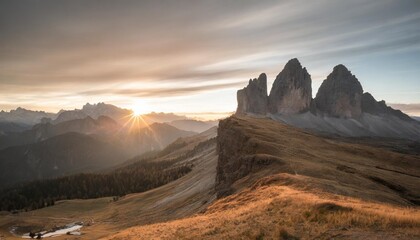 Canvas Print - sunrise in the dolomites