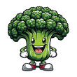 vector clipart funny broccoli mascot