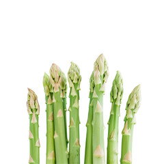 Wall Mural - A bunch of asparagus spears on a transparent background
