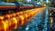 Industrial equipment for the production of gas and oil products. Industrial background
