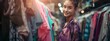 © JovialFox - second hand fashion clothing thrift shop or store, young female women in retro vintage antique boutique