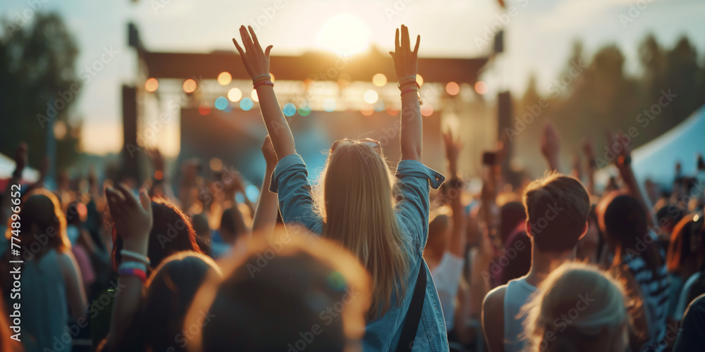 Concert Crowd Enjoying Music