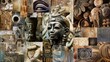 A collage of diverse cultural artifacts and symbols, from ancient artifacts to contemporary artworks, each representing a unique aspect of human creativity and expression.