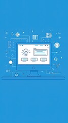 Customer relationship management service, flat illustration.