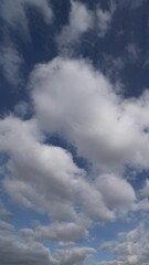 Wall Mural - time lapse of summer blue sky with white clouds