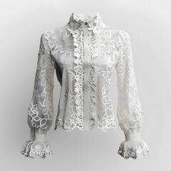 Canvas Print - 3D Lace blouse Mock up