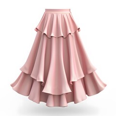 Canvas Print - pink 3D Midi skirt Mock up