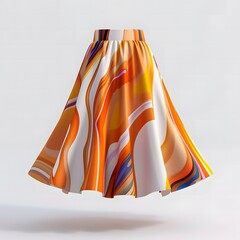 Canvas Print - colorful 3D Midi skirt Mock up