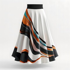 Poster - colorful 3D Midi skirt Mock up