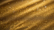 A close-up detailed view of a glittering golden surface that is filled with sparkling reflections and exciting illusions of bokeh. The overall effect creates an abstract yet resplendent backdrop,...