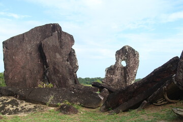 Wall Mural - monolitos do sítio arqueológico do solstício, em Calçoene, Amapá