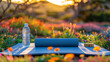 © AshrafulIslam - Summer wellness concept, healthy outdoor relaxation with yoga and fresh drinks in nature
