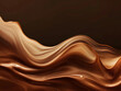 © Johannes - Chocolate background texture brown milk wave liquid cocoa cream swirl choco abstract dark coffee. Texture flow chocolate background gradient splash pattern color satin ripple creamy syrup silk spread
