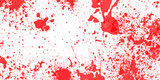 Fototapeta Konie - Red spilt texture of paint strokes. Abstract splash of color red stains wood floors texture and background. Abstract red grunge texture background. 