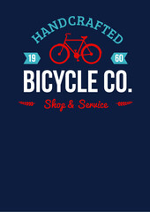 Poster - handcrafted bicycle logo