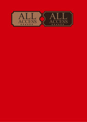 Poster - all access ticket logo vintage stamp