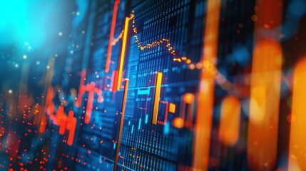 Wall Mural - enigmatic business and finance abstract background with dynamic patterns and vibrant colors