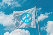 a flag with a peace symbol on it