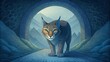 A sleek bobcat stalks cautiously through a narrow tunnel its keen senses alert for any potential danger as it crosses a bustling highway.