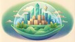 A city that incentivizes its citizens to adopt ecofriendly habits through monetary rewards or tax breaks encouraging a greener and more