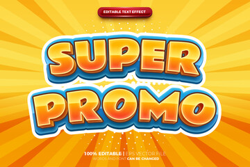 Poster - Super Promo 3D Editable text Effect Style