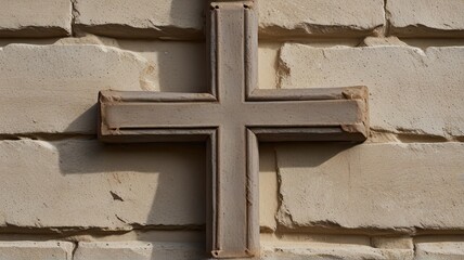 Canvas Print - old cross on the wall