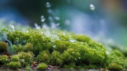 Wall Mural - dew on the grass