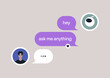 Digital Banter, An Interaction With a Virtual Assistant, A casual conversation initiates with a friendly AI prompt