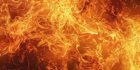 Wall Mural - Illustration of fire as a background, a powerful element, wallpaper.