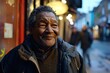 Portrait of an elderly African man in the streets of London.