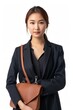 With her full face exuding confidence and elegance, a pretty young woman of Chinese descent effortlessly combines style and professionalism in her business attire