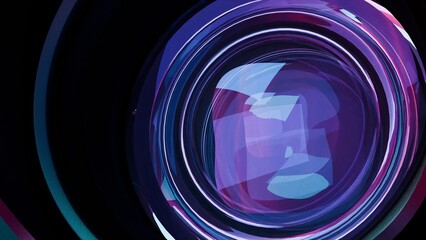 Poster - Glimpse of the Future: Sleek Camera Lens Abstract