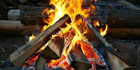 Wall Mural - campfire, lighting a fire, camping, coals, fire, background, wallpaper.